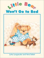 Little Bear won't go to bed  Cover Image