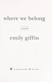 Where we belong  Cover Image