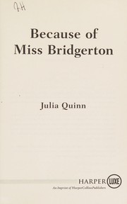 Because of Miss Bridgerton Cover Image