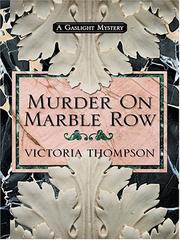 Murder on Marble Row a gaslight mystery  Cover Image