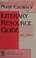 Go to record North Carolina's literary resource guide