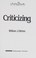 Go to record Criticizing